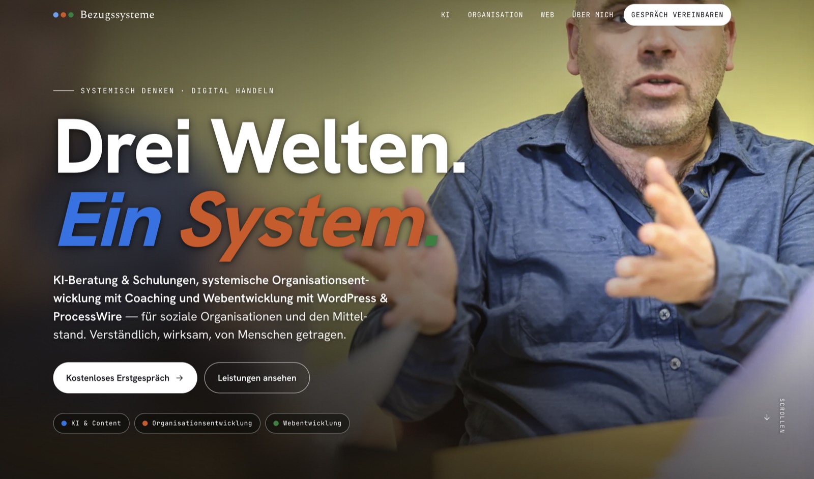 Startseite von Bezugssysteme.