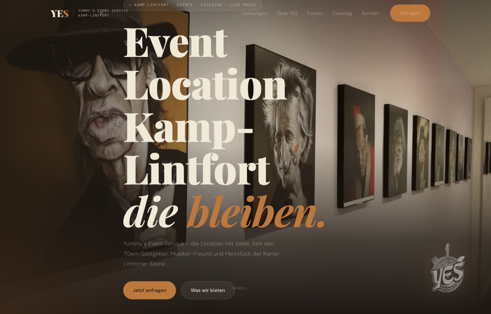 Startseite von Yummy's Event Service, Kamp-Lintfort.